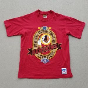 1991 vintage Nutmeg Redskins graphic tshirt